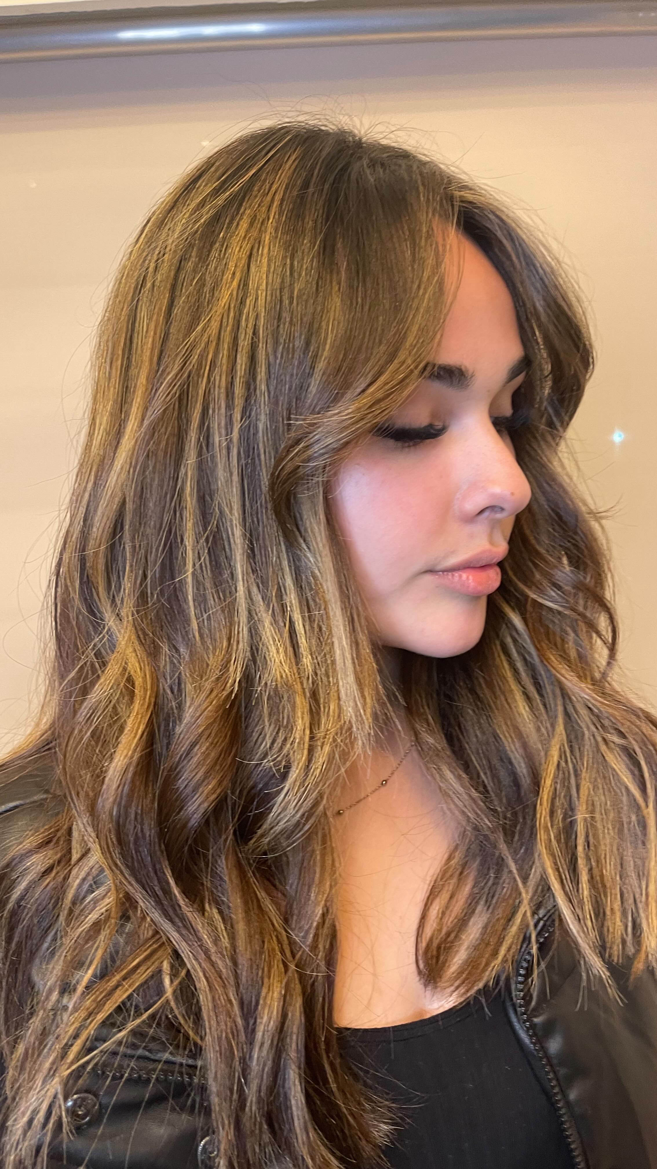 Mechas balayage en capas