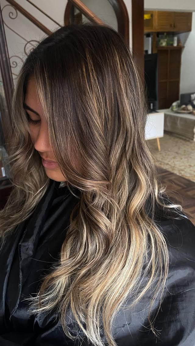 Balayage con ondas suaves